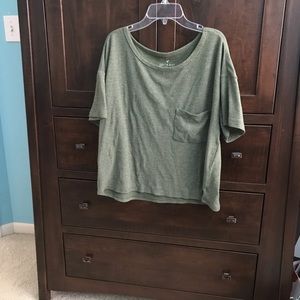 american eagle soft & sexy navy green tshirt